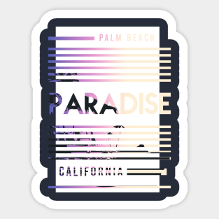 California Paradise Palm Beach Sticker